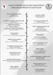 Öğretim Üyelerimizin Seminer Tablosu Güncellendi